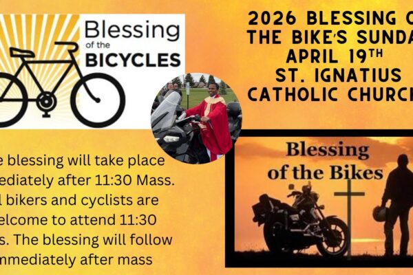 2026 Bike Blessing April 19th at 12:30pm